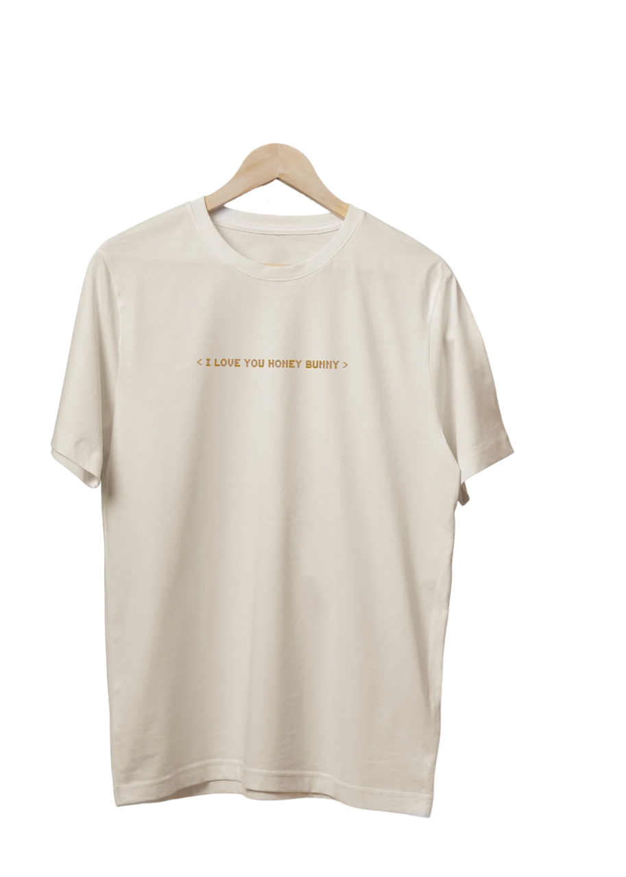 T-shirt I Love You Honey Bunny WHITE