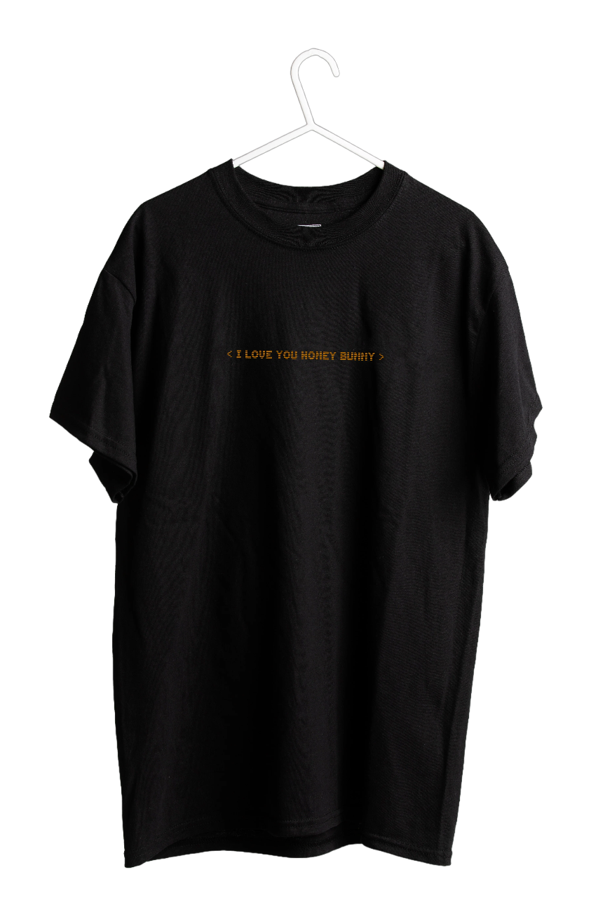 T-shirt I Love You Honey Bunny BLACK